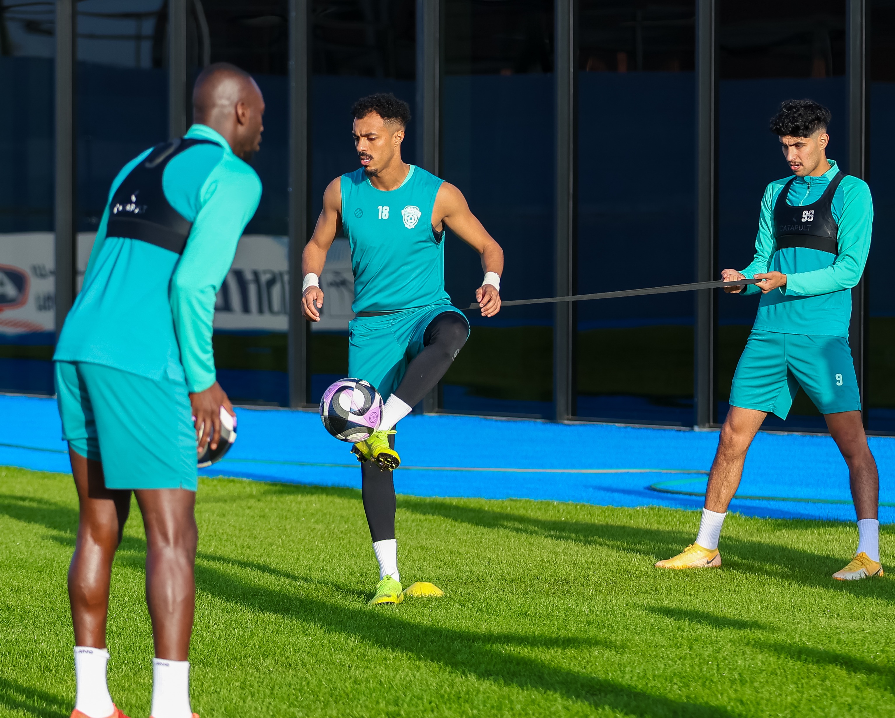 الفيحاء يجري مرانه الرئيس استعداداً لمواجهة الحزم