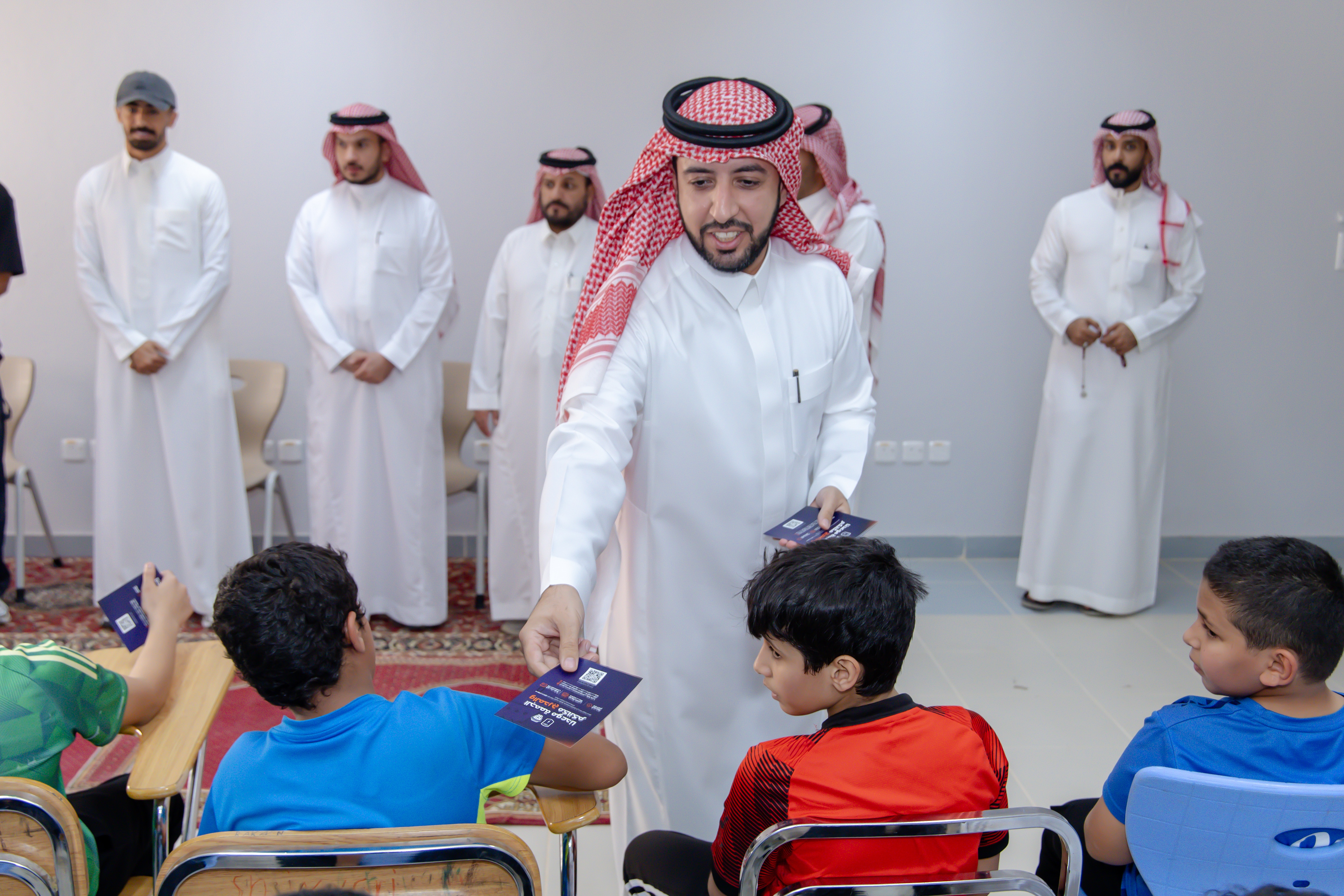 ضمن الحملة الترويجية لمبارة الفيحاء وأبها،الفيحاء يزور ابتدائية بلال بن رباح