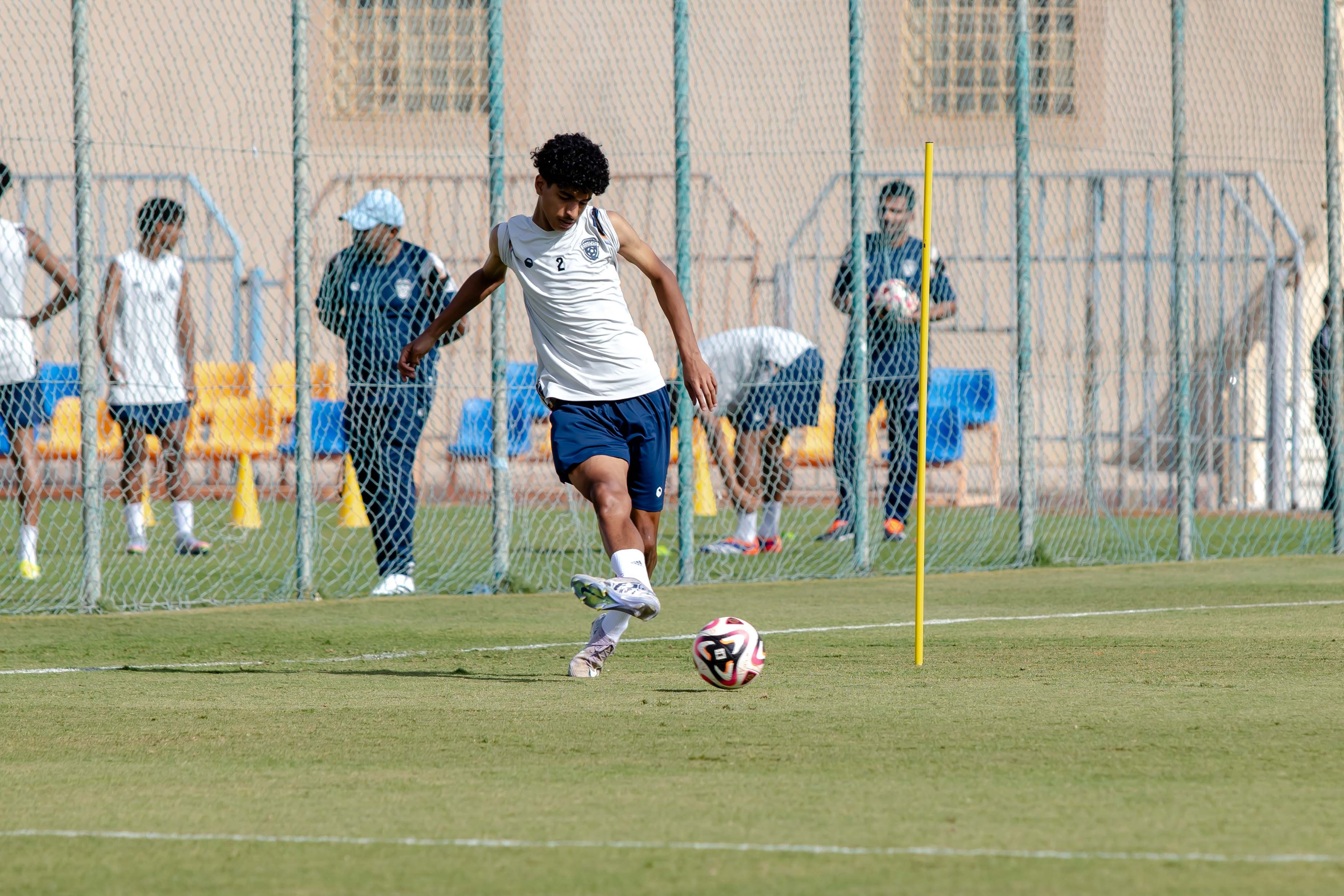 الفيحاء تحت 17 سنة يجري تمرينه الرئيس لمواجهة نظيره نادي الامجاد