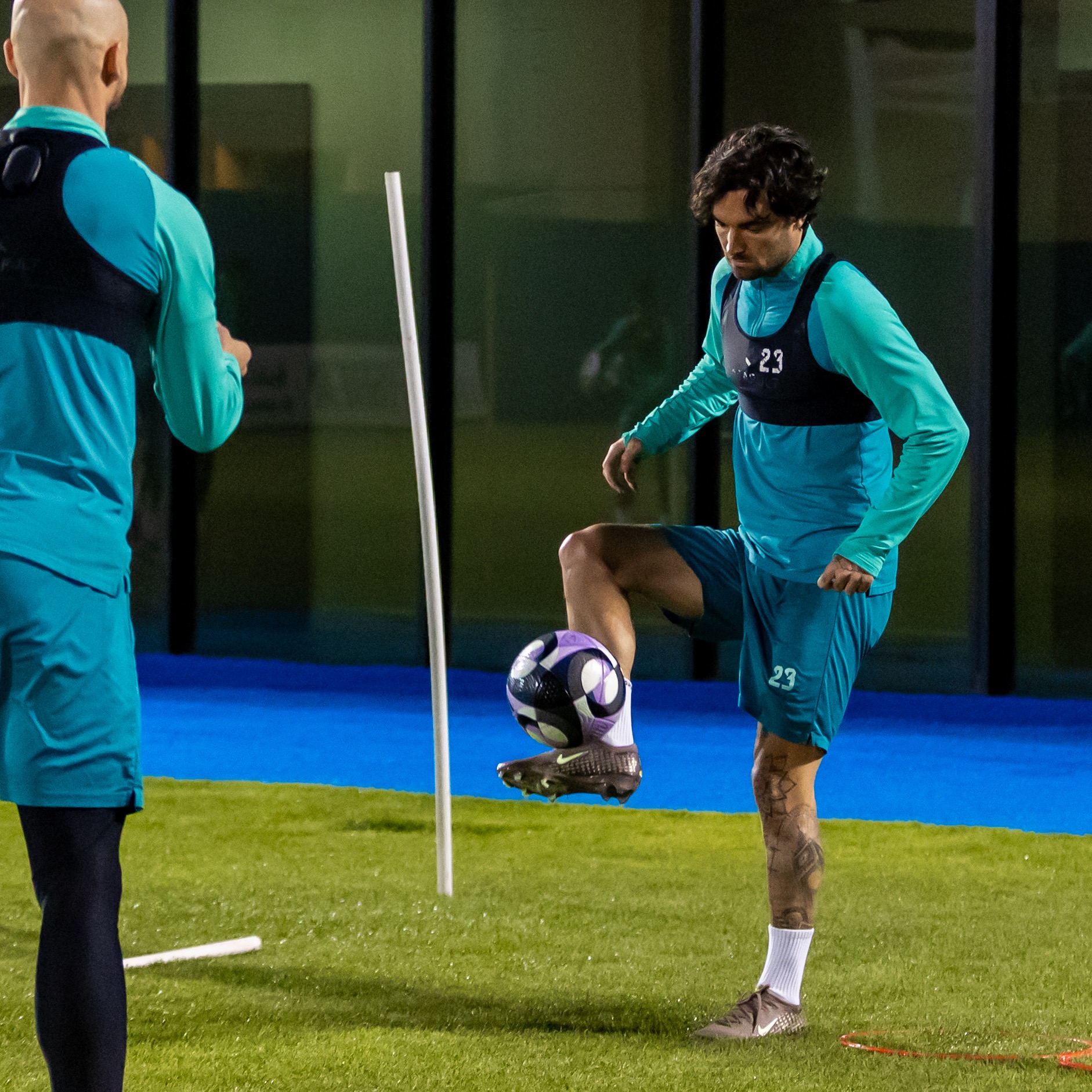 الفيحاء يجري حصة تدريبية مسائية اليوم الخميس