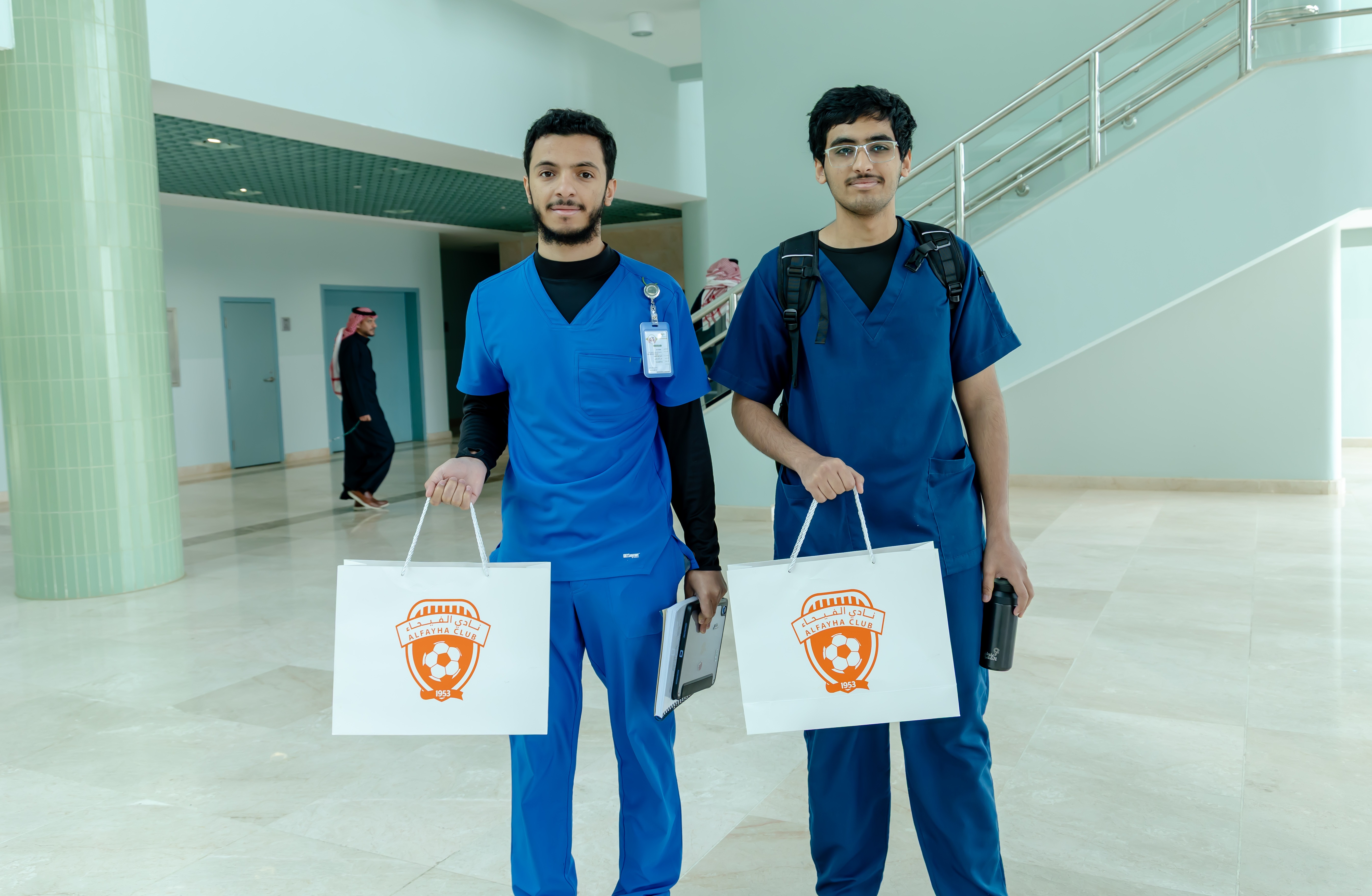 حملة ترويجية لمباراة الفيحاء ونيوم تستهدف طلاب جامعة المجمعة