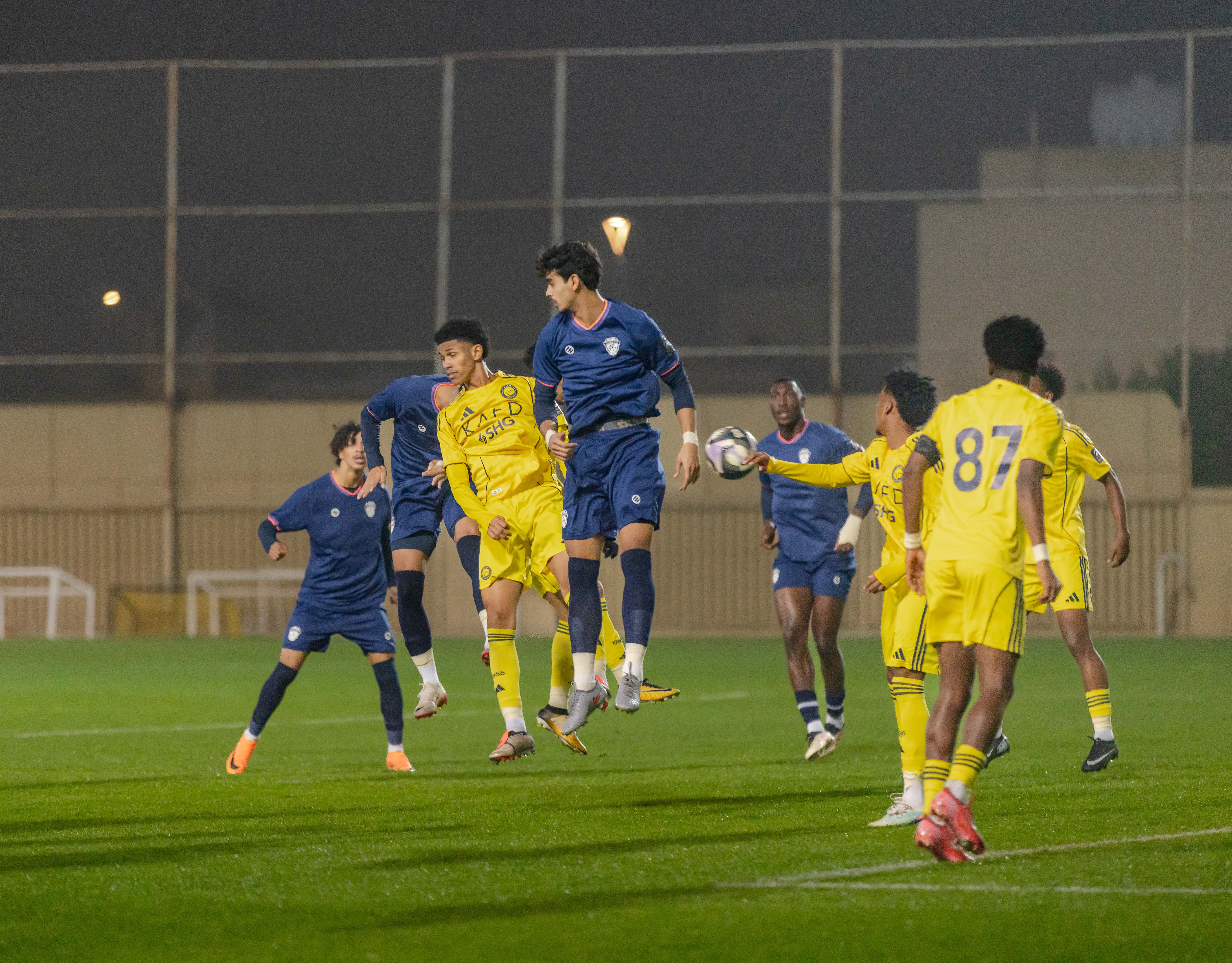 الفيحاء تحت 21 عامًا يتعادل مع نظيره النصر ضمن الجولة العاشرة من دوري جوي للنخبة U21 .