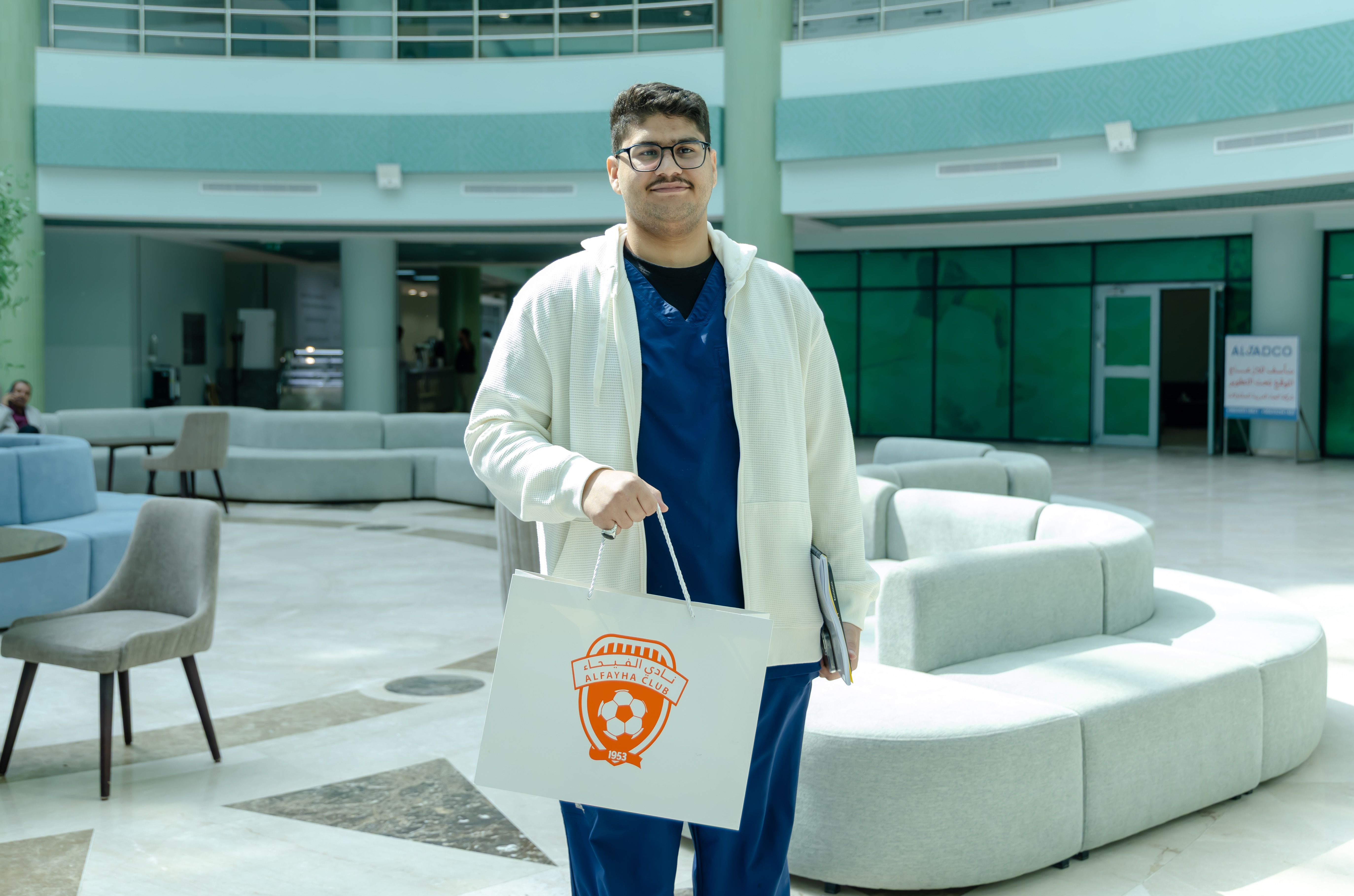 حملة ترويجية لمباراة الفيحاء ونيوم تستهدف طلاب جامعة المجمعة