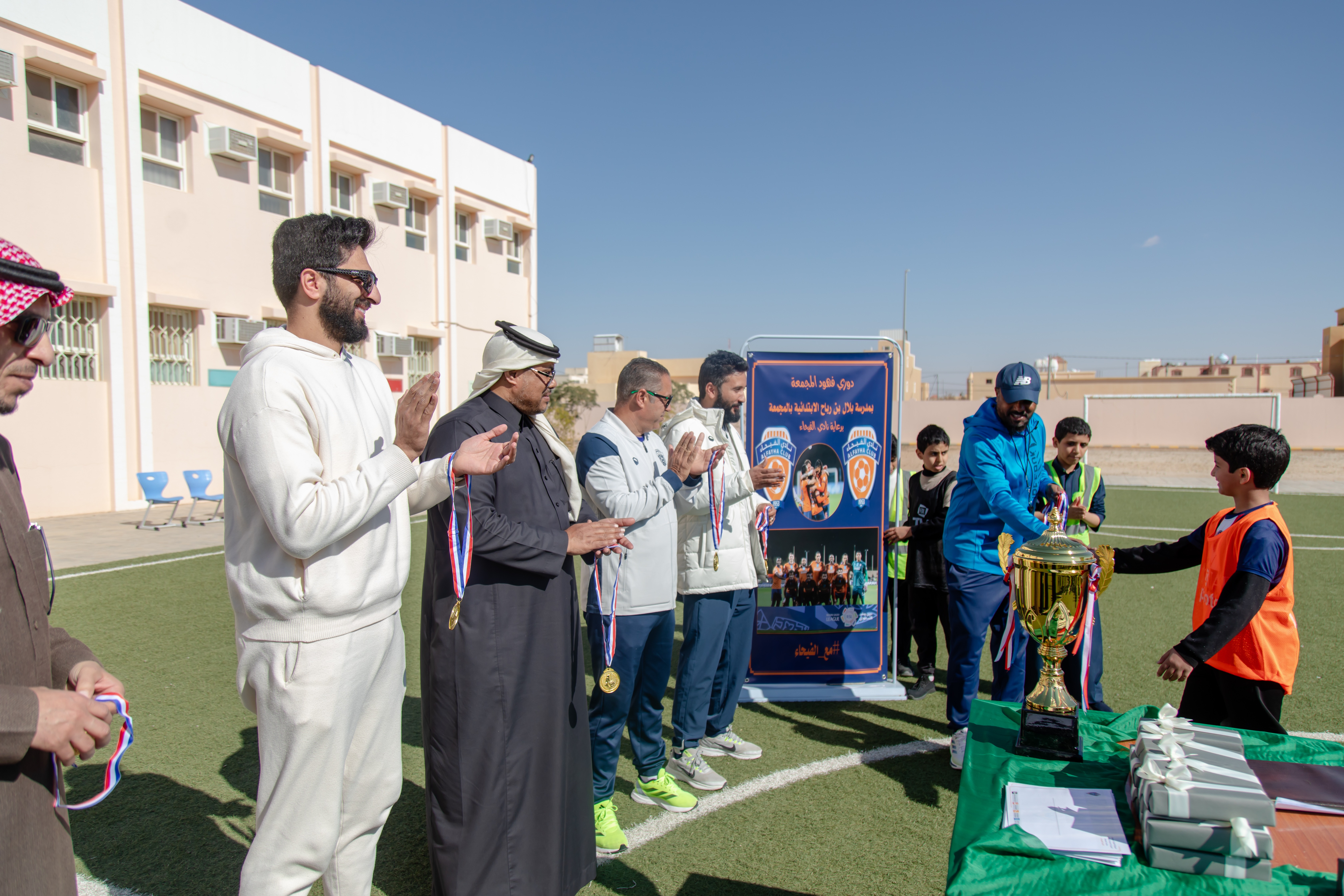 في إطار مبادرة الحضور الجماهيري التي ينظمها مجلس الجمهور الفيحاوي، الفيحاء يرعى دوري "فهود المجمعة"