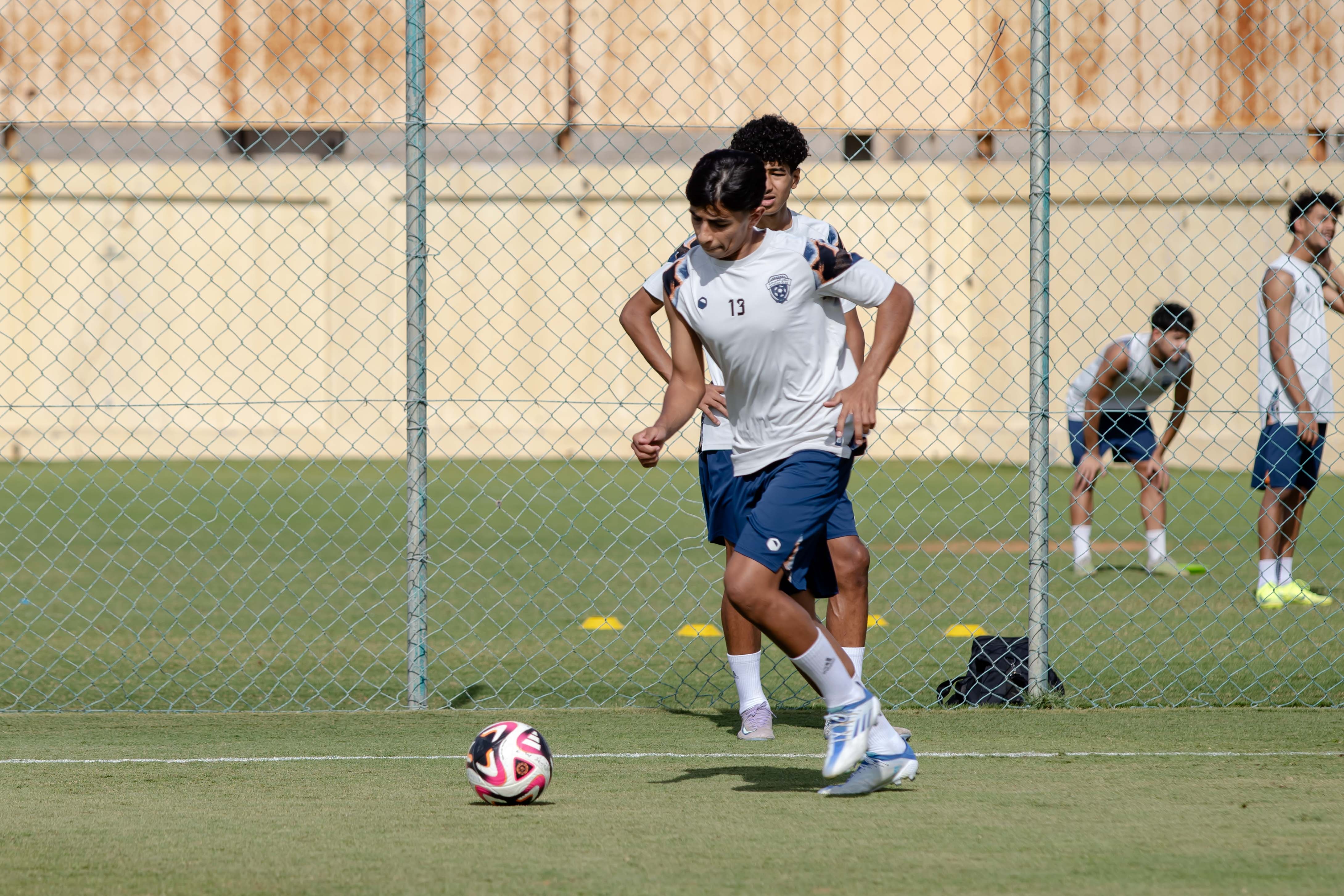 الفيحاء تحت 17 سنة يجري تمرينه الرئيس لمواجهة نظيره نادي الامجاد